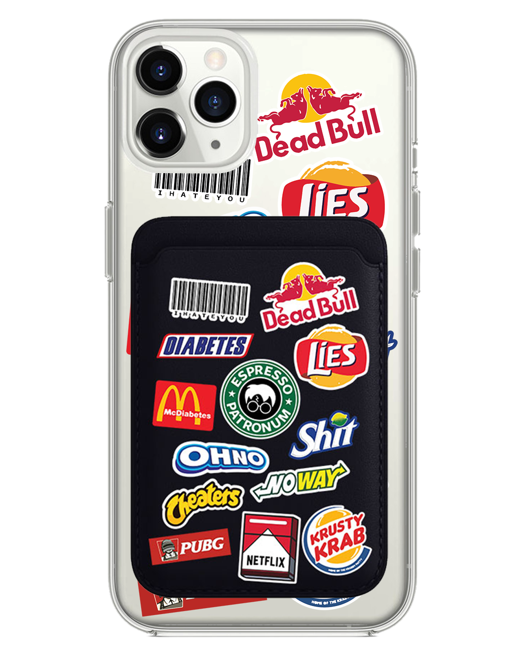 iPhone Magnetic Wallet Case - Food Parody