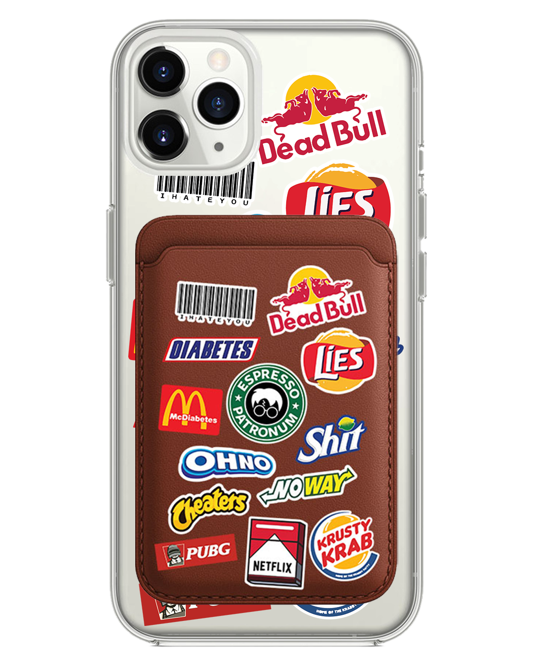 iPhone Magnetic Wallet Case - Food Parody