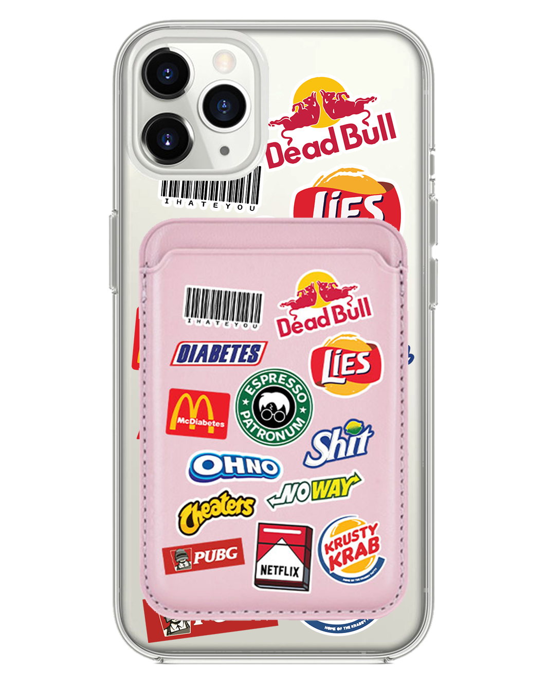 iPhone Magnetic Wallet Case - Food Parody