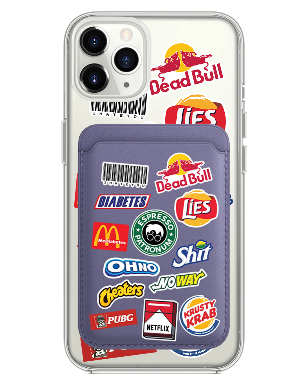 iPhone Magnetic Wallet Case - Food Parody