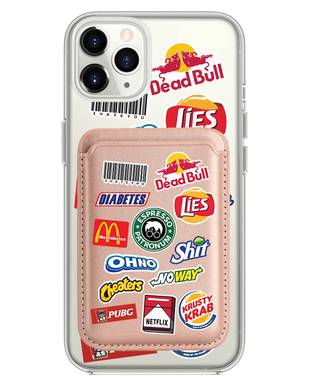 iPhone Magnetic Wallet Case - Food Parody