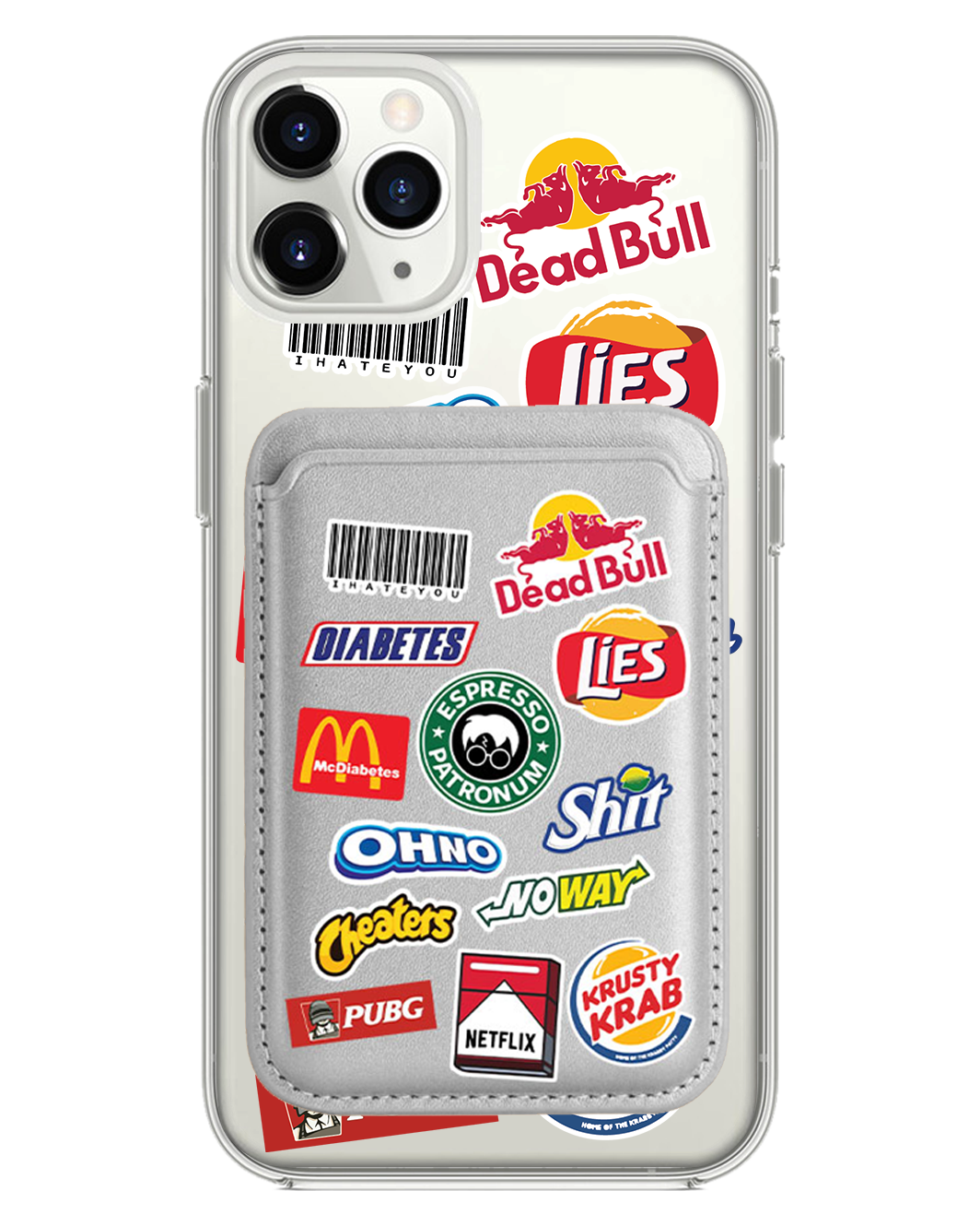 iPhone Magnetic Wallet Case - Food Parody
