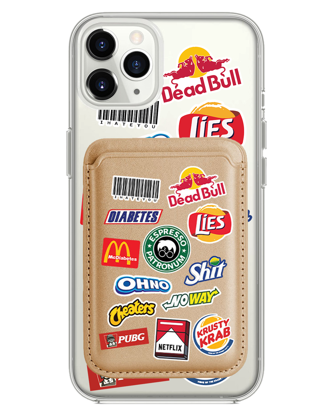 iPhone Magnetic Wallet Case - Food Parody