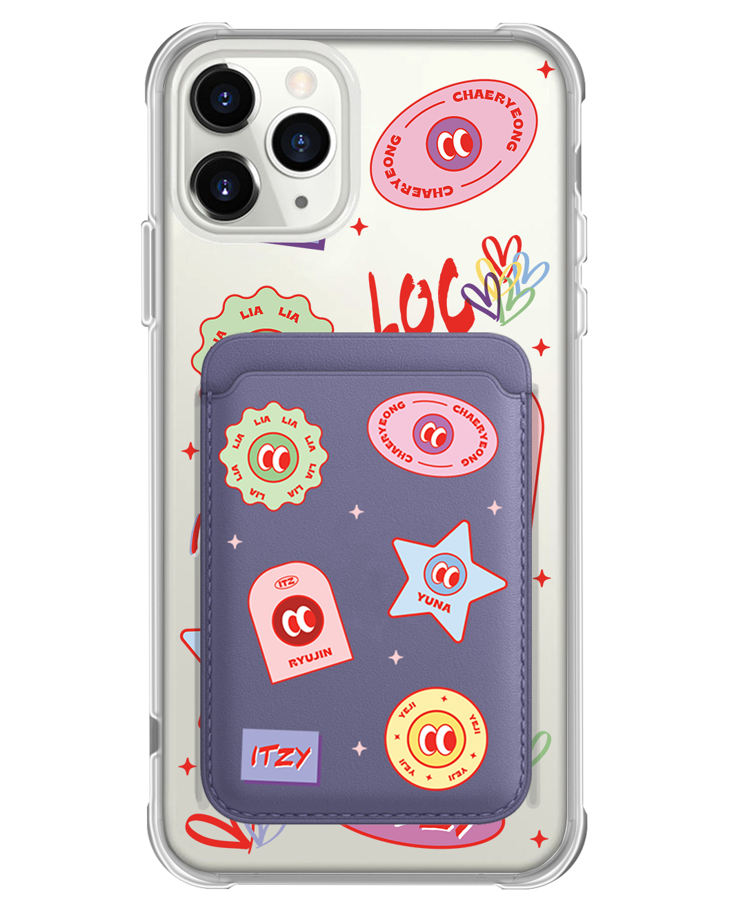 iPhone Magnetic Wallet Case - Itzy Sticker Pack