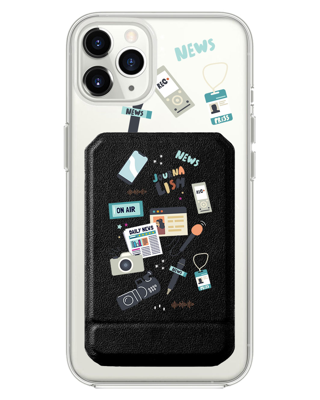 iPhone Magnetic Multifold Wallet - Journalism
