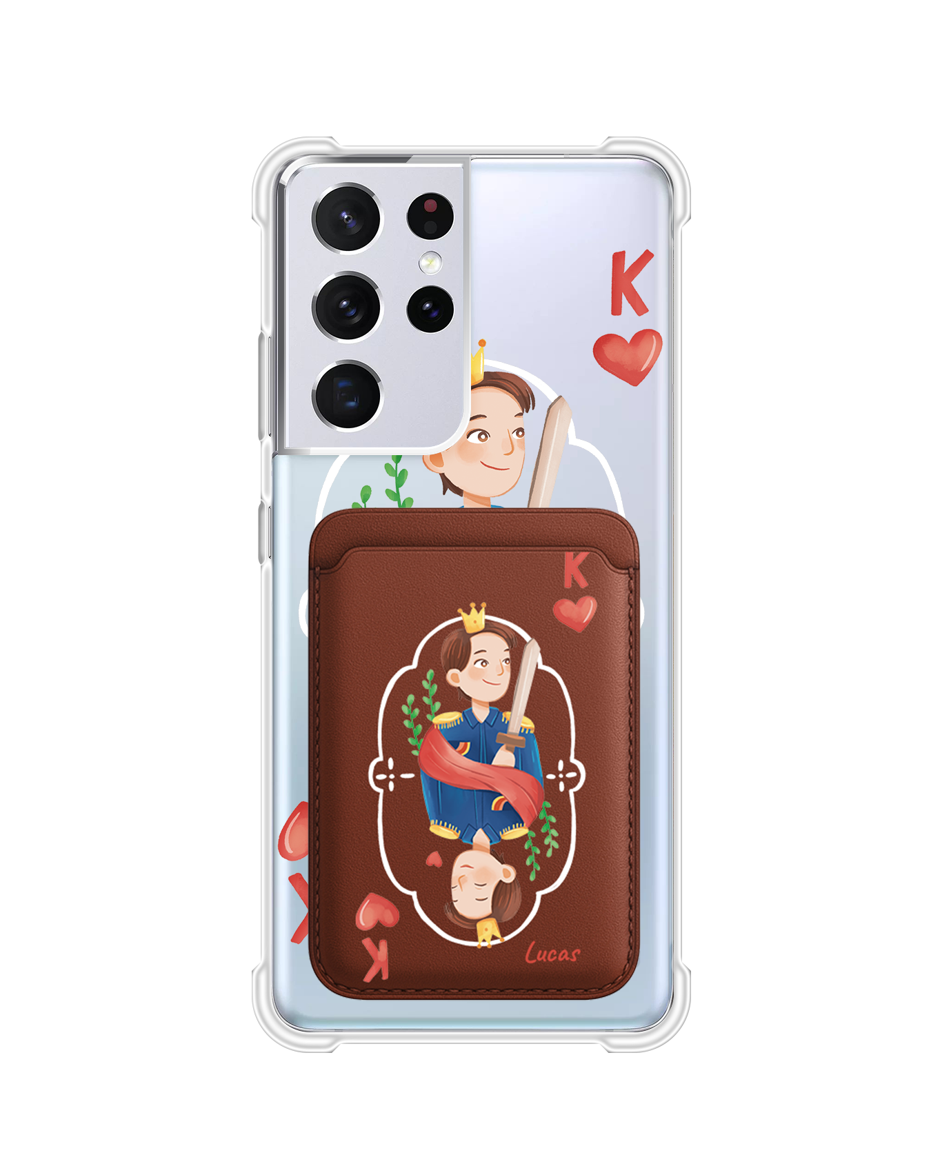 Android Magnetic Wallet Case - King (Couple Case)