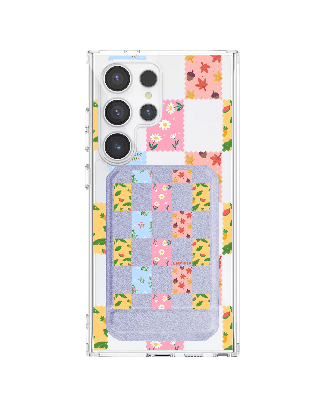 Android Magnetic Multifold Wallet - Four Seasons Stamps