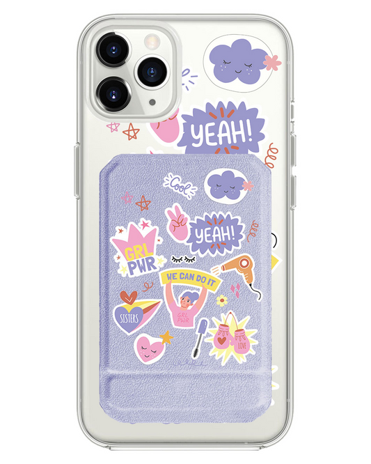 iPhone Magnetic Multifold Wallet - Girl Power Sticker Pack