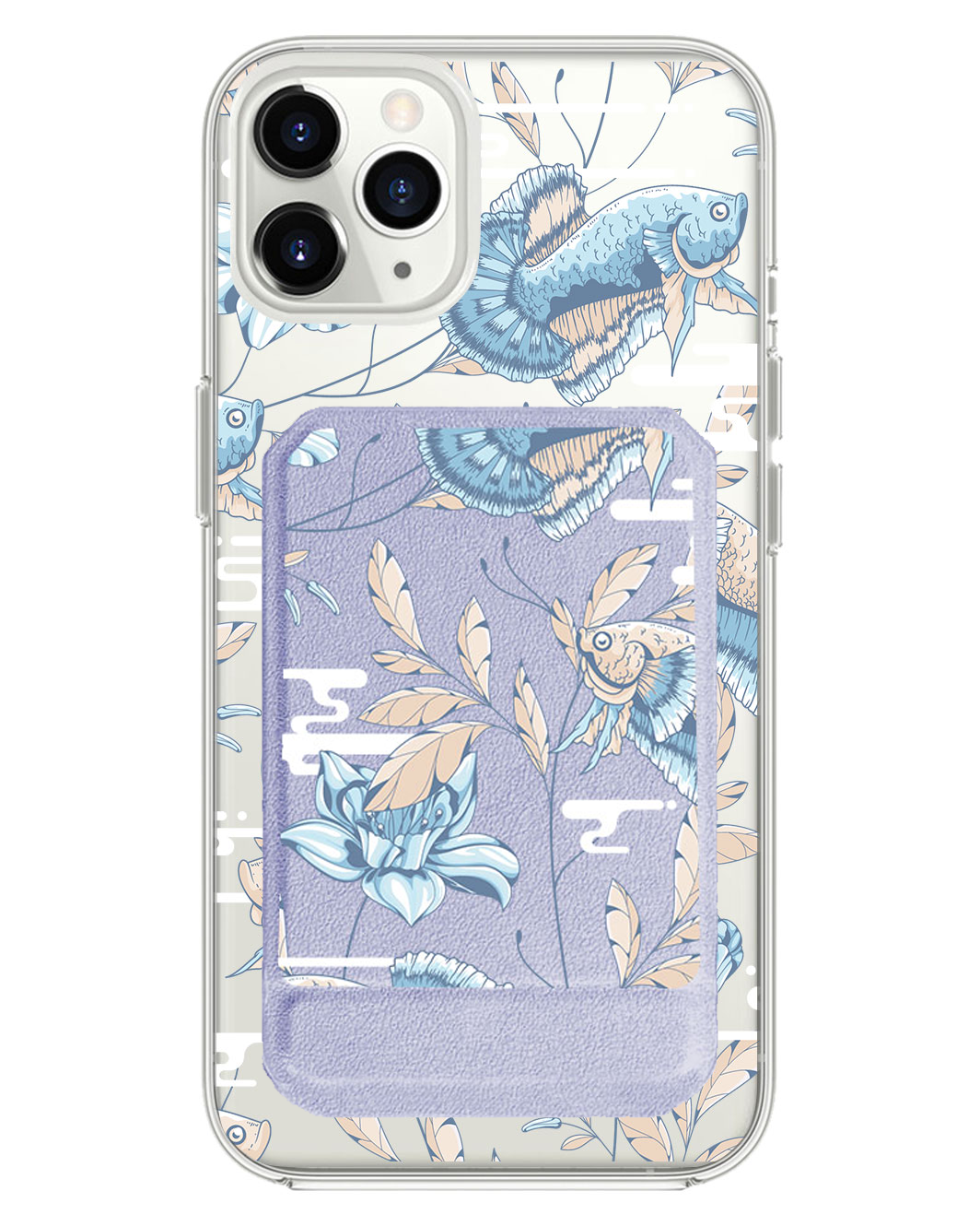 iPhone Magnetic Multifold Wallet - Fish & Floral 4.0