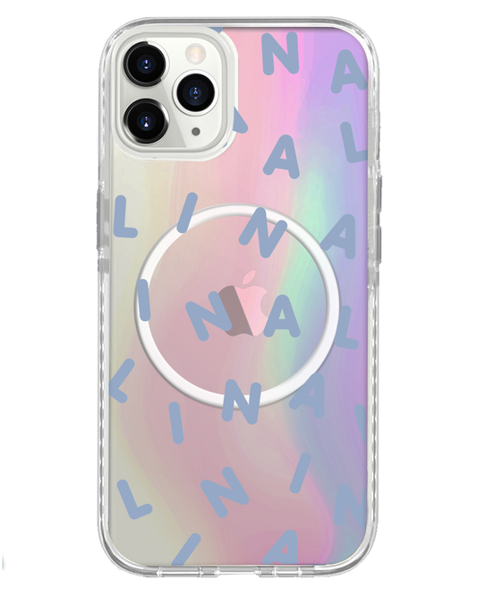 واقي خلفي لهاتف iPhone Holo - Monogram 2.0 أزرق