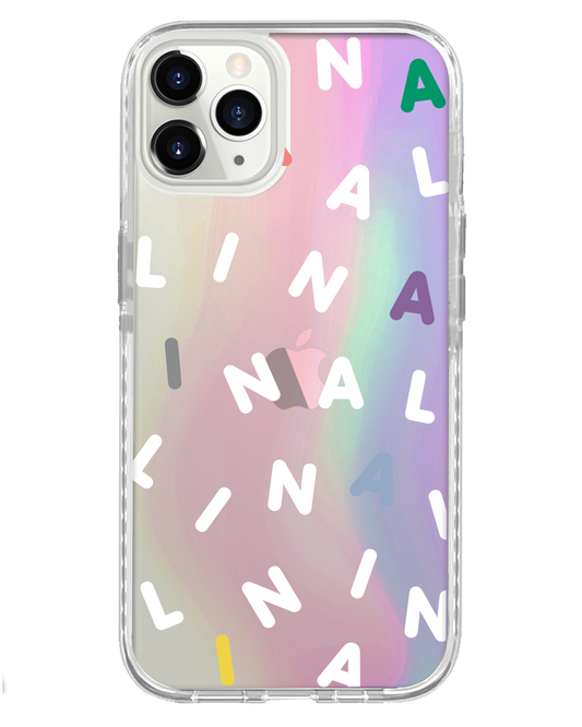 واقي خلفي لهاتف iPhone Holo - Monogram 2.0 أبيض