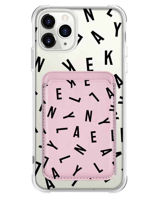 iPhone Magnetic Wallet Case - Custom Monogram 1.0 Noir