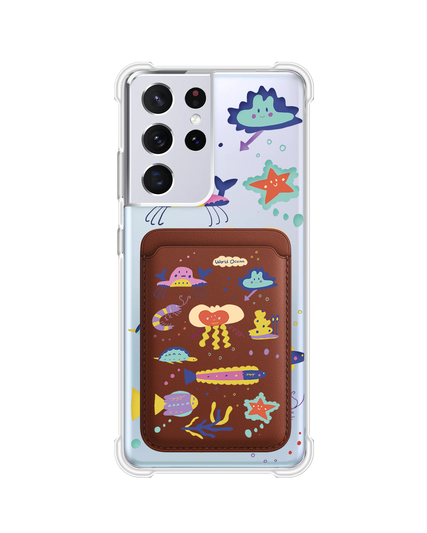 Android Magnetic Wallet Case - Ocean World