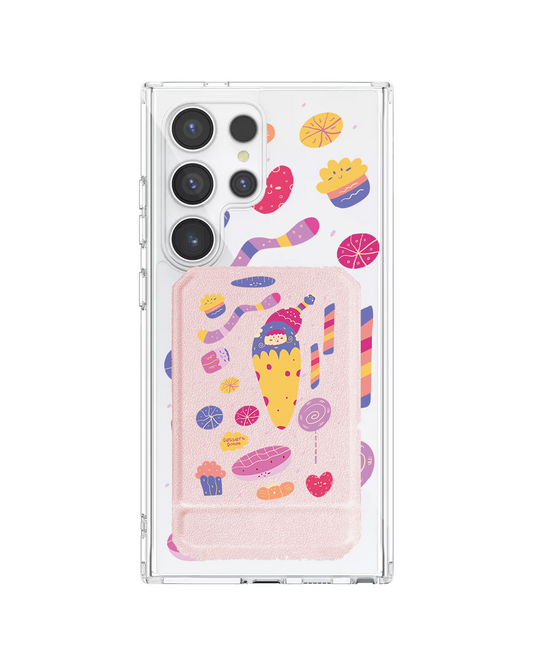 Android Magnetic Multifold Wallet - Dessert Doodle