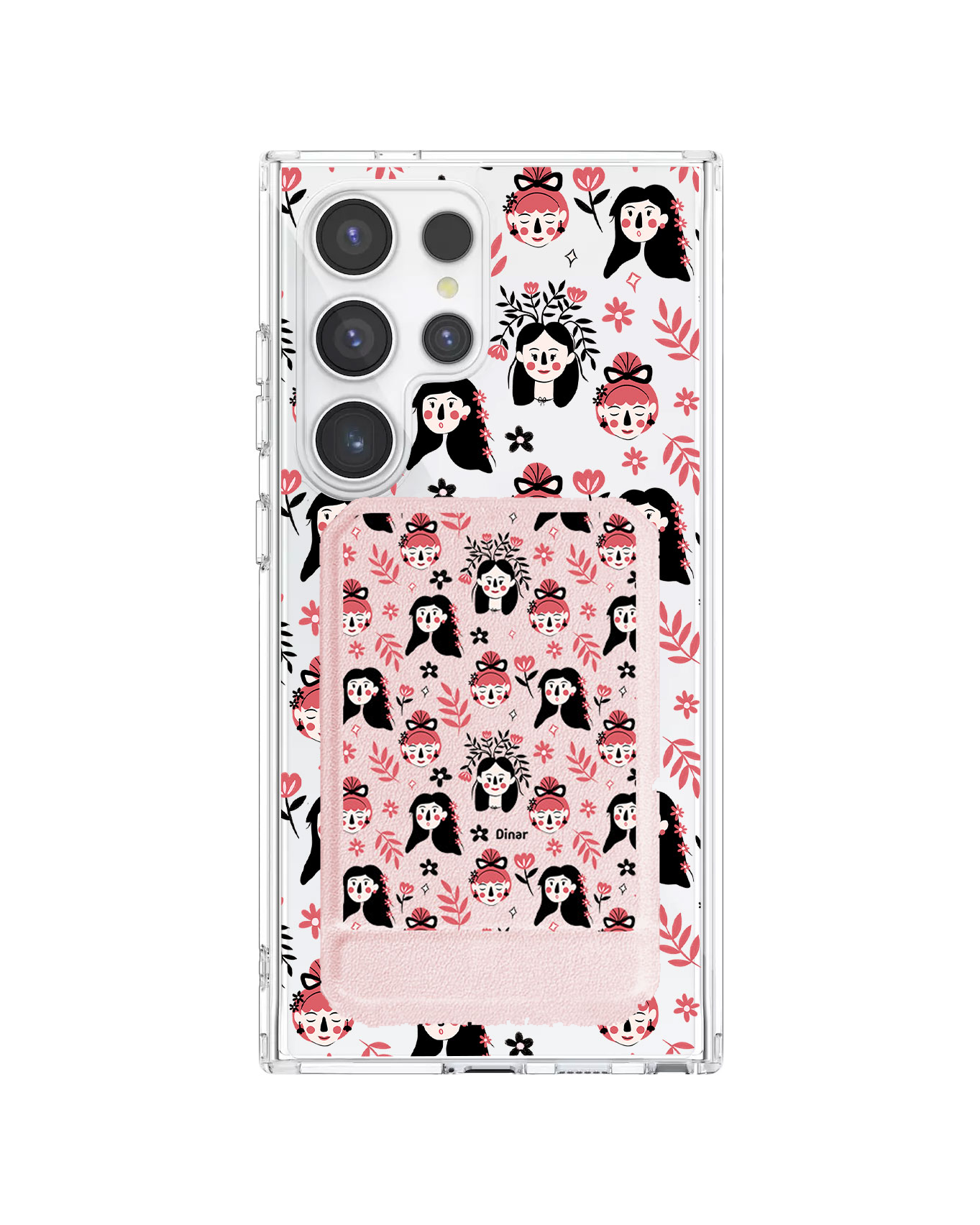 Android Magnetic Multifold Wallet - Flowery Faces
