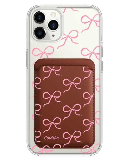 حافظة محفظة مغناطيسية لهاتف iPhone - Coquette Pink Bow 1.0