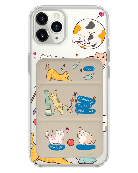 เคสพับสามทบแม่เหล็กสำหรับ iPhone - แมวขี้เล่น