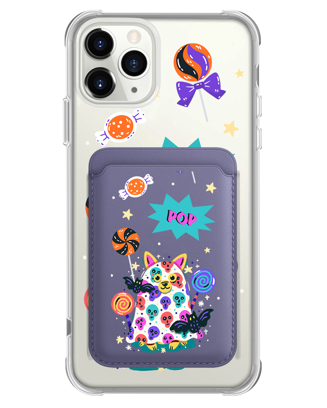iPhone Magnetic Wallet Case - Puppy Monster