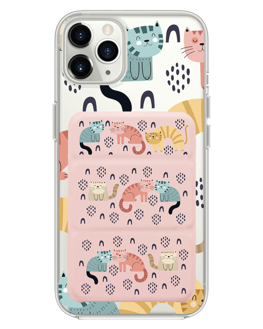 เคสพับสามทบแม่เหล็กสำหรับ iPhone - Rainbow Meow 1.0