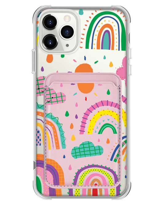 iPhone Magnetic Wallet Case - Rainbow