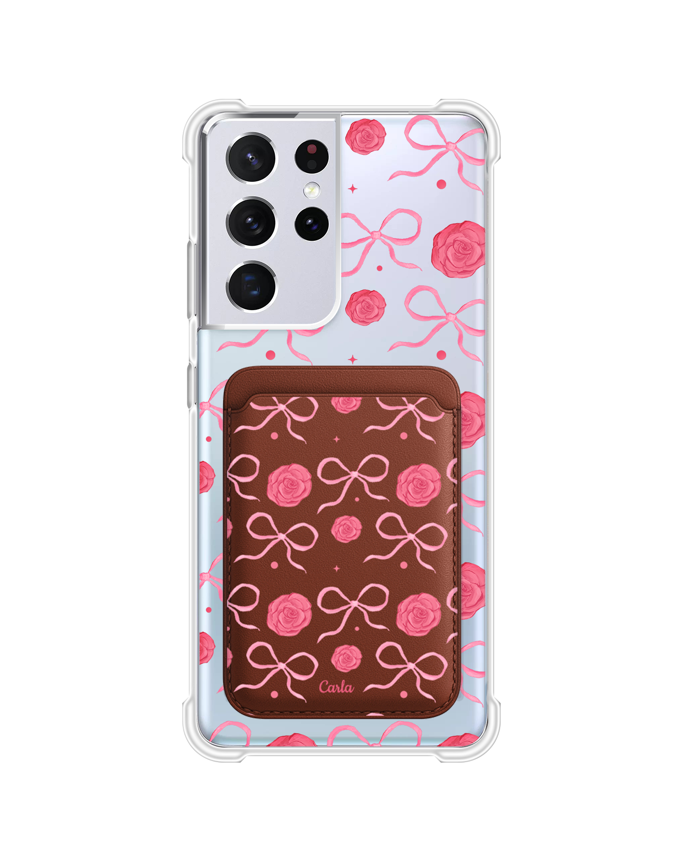 Android Magnetic Wallet Case - Coquette Rose