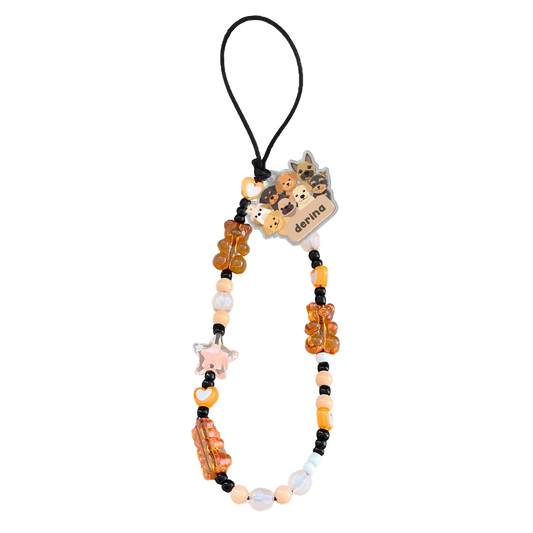 Beaded Strap with Acrylic Charm  - Ruff Family