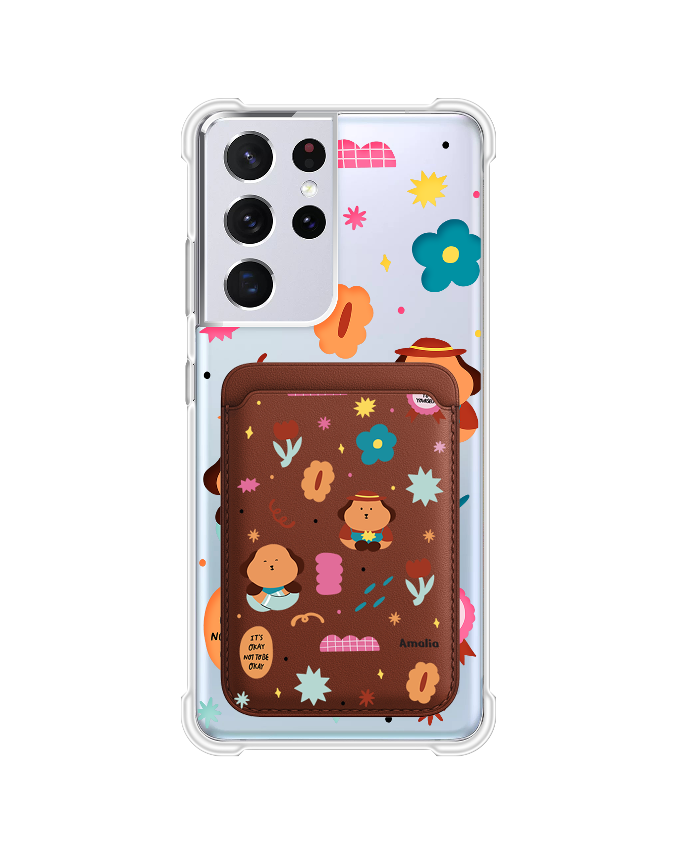 Android Magnetic Wallet Case - Selflove Garden