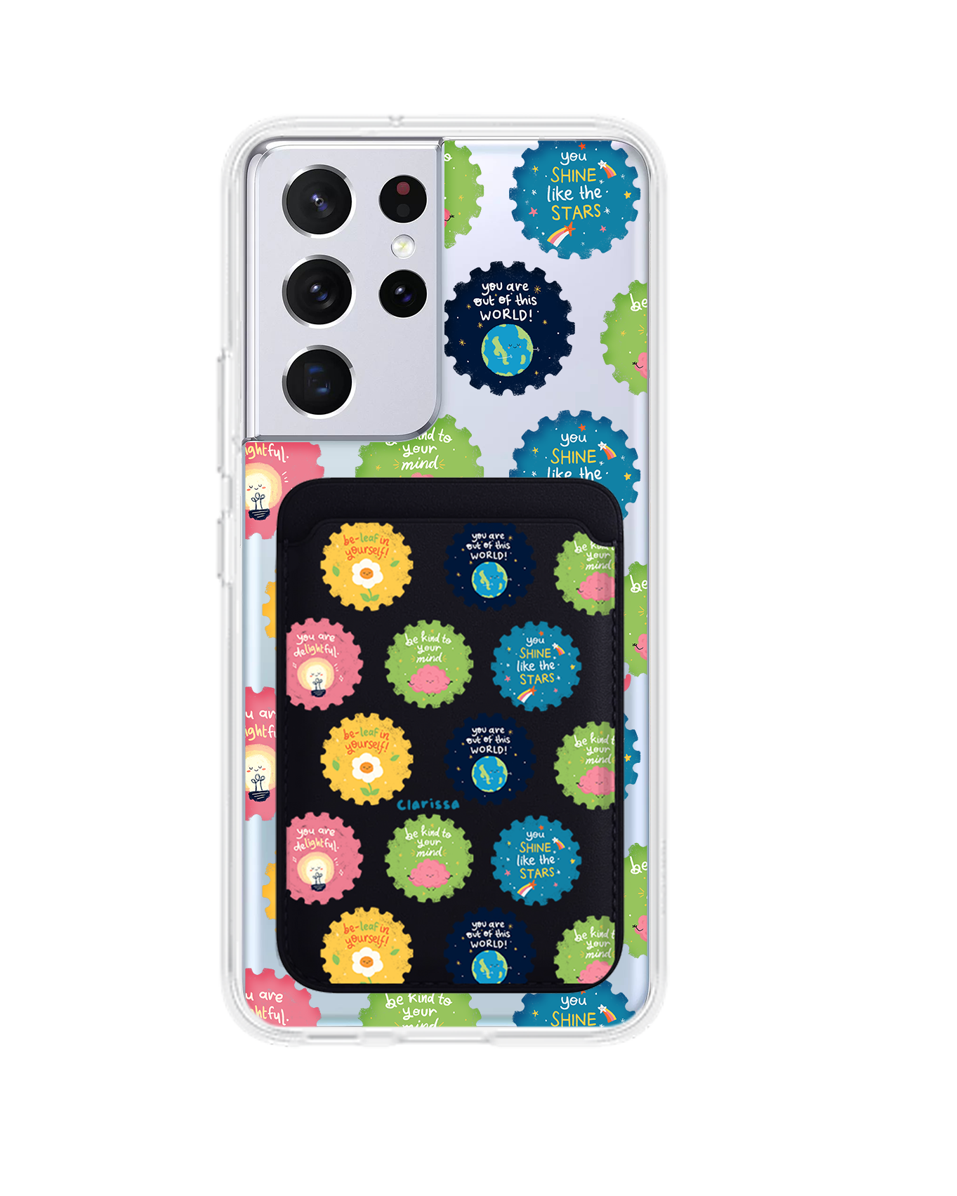 เคสกระเป๋าสตางค์แม่เหล็ก Android - Self Reminder Stamps