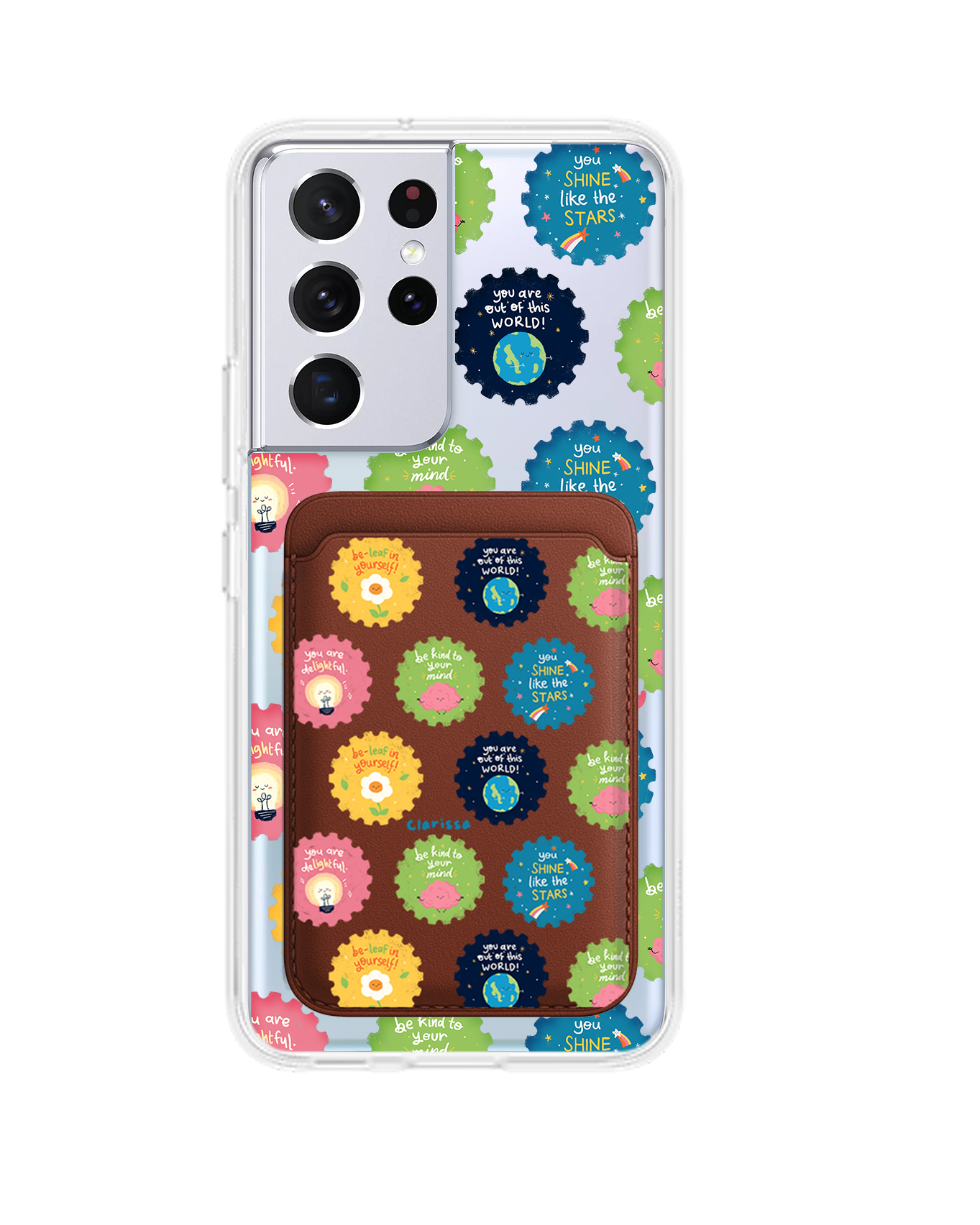 เคสกระเป๋าสตางค์แม่เหล็ก Android - Self Reminder Stamps