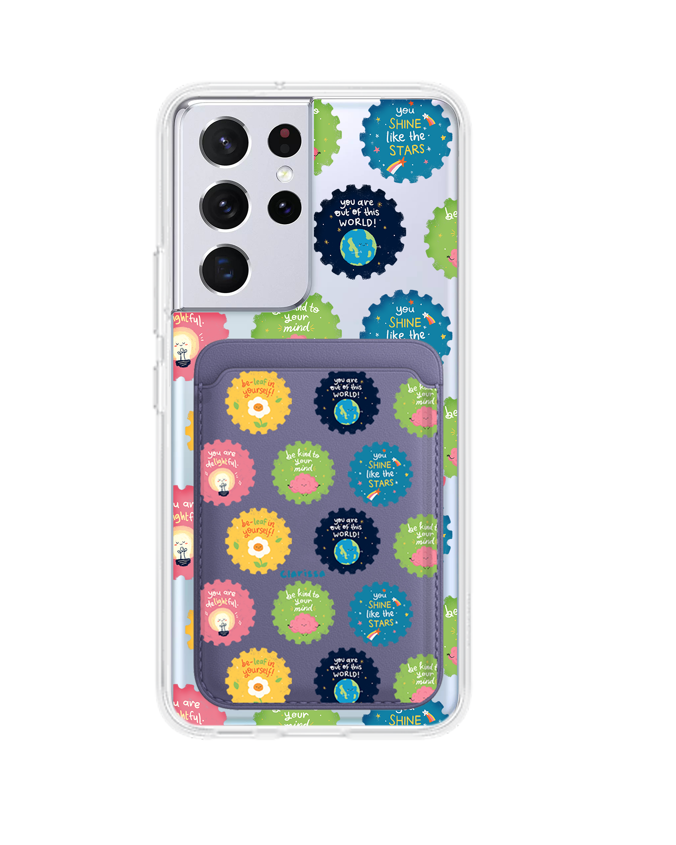 เคสกระเป๋าสตางค์แม่เหล็ก Android - Self Reminder Stamps