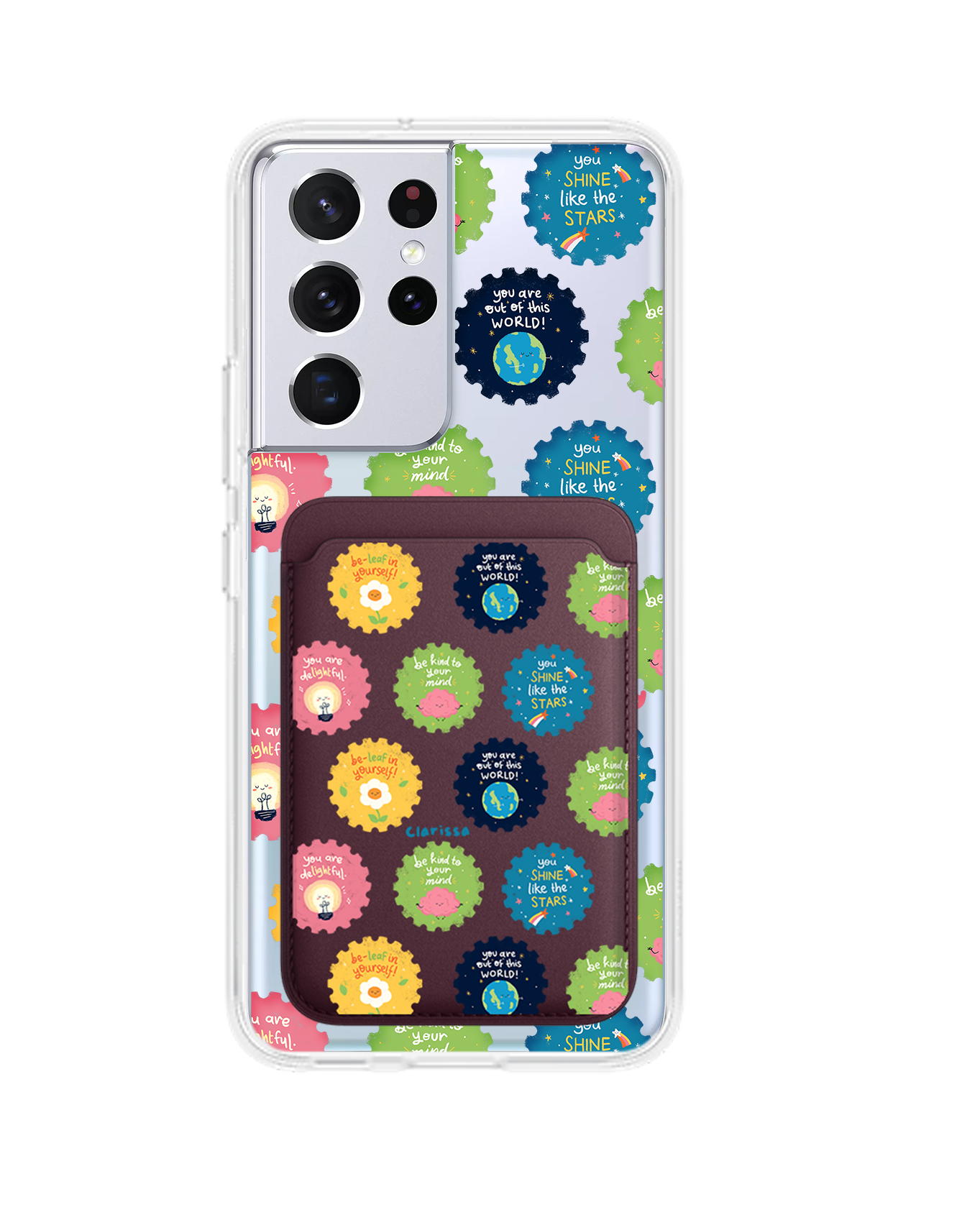 เคสกระเป๋าสตางค์แม่เหล็ก Android - Self Reminder Stamps