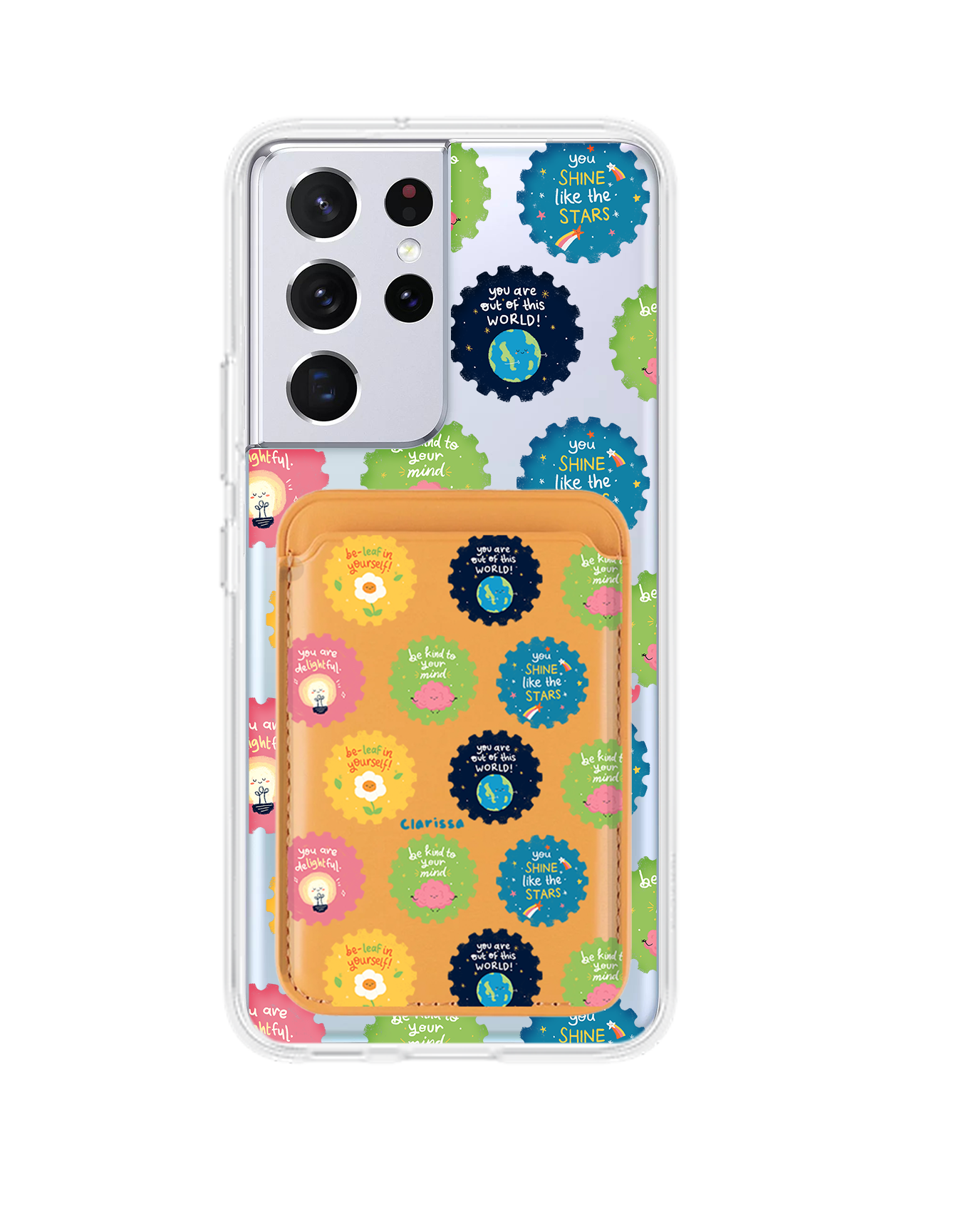 เคสกระเป๋าสตางค์แม่เหล็ก Android - Self Reminder Stamps