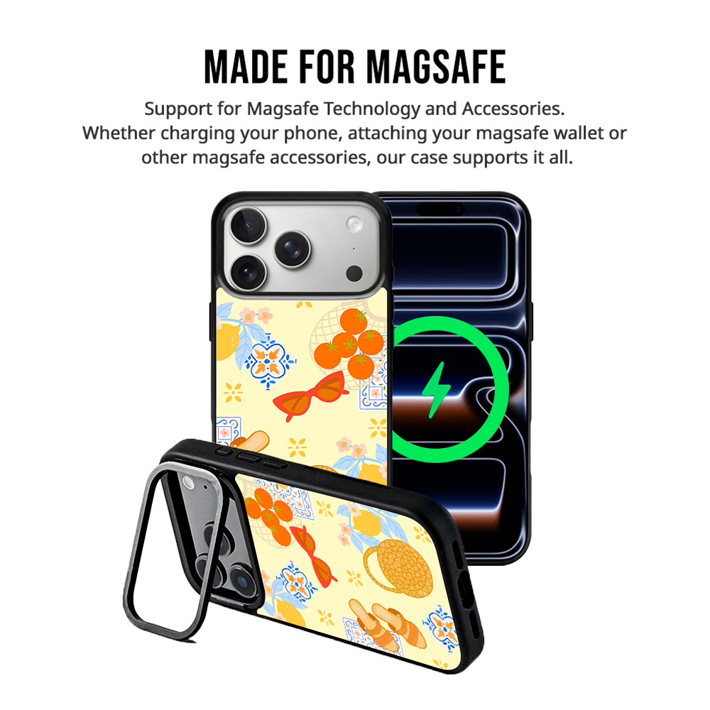 iPhone Standee Grip Case - Diagonal Initial Monogram 2.0