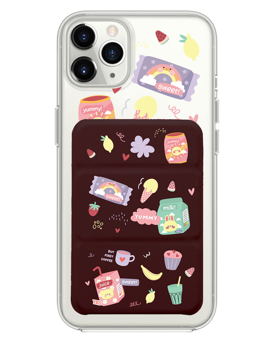 เคสพับสามทบแม่เหล็กสำหรับ iPhone - Sweet Yummy