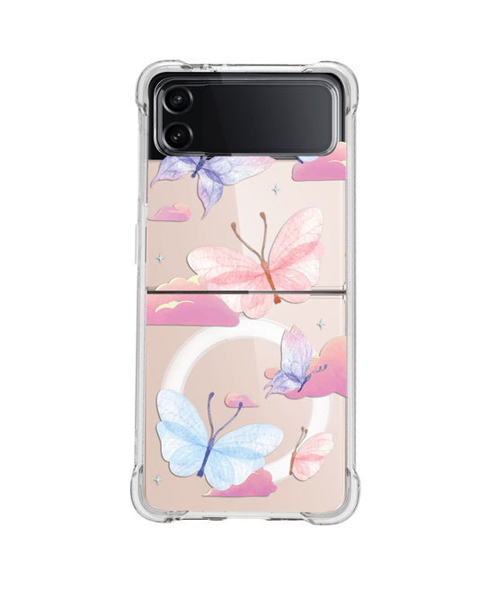 Android Flip / Fold Rearguard Hybrid - Butterfly & Clouds