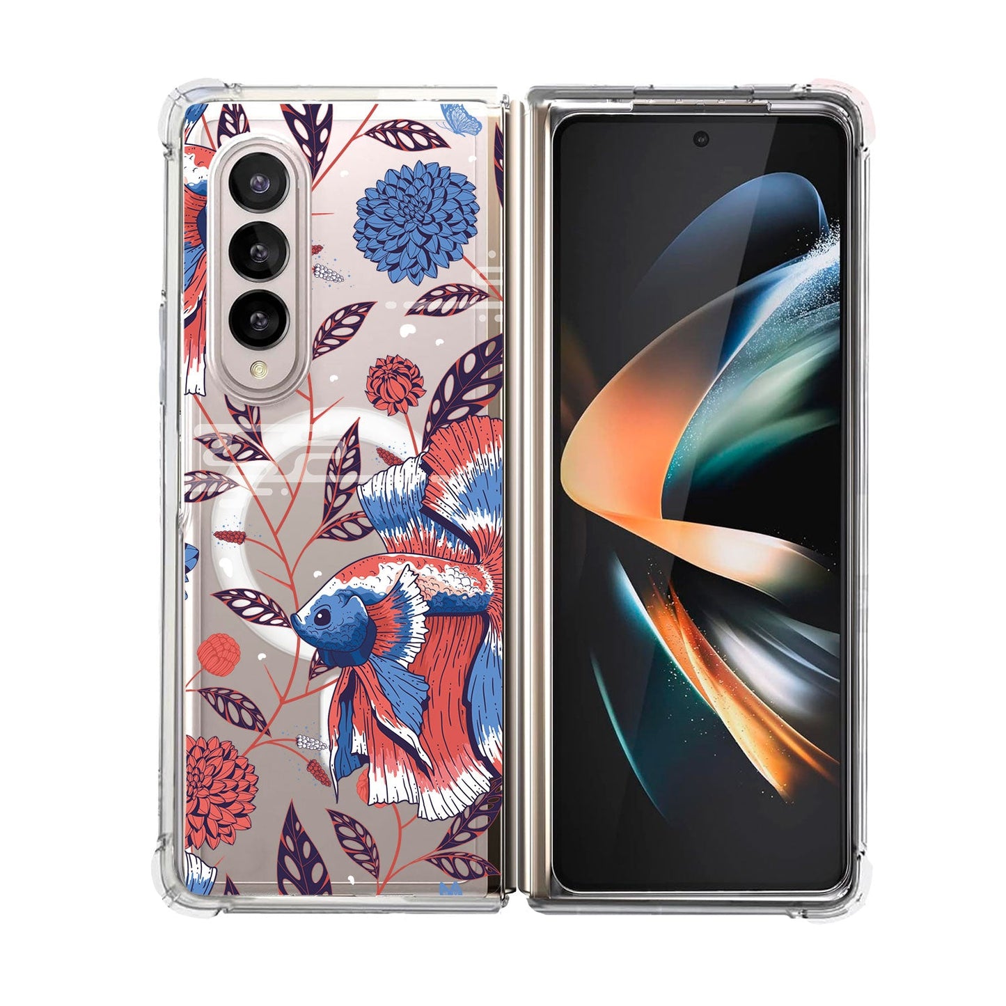 Android Flip / Fold Rearguard Hybrid - Fish & Floral 2.0