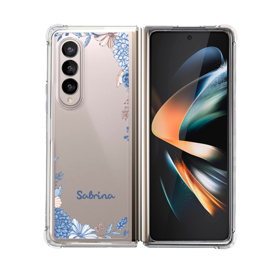 Android Flip / Fold Rearguard Hybrid - Blue Florals