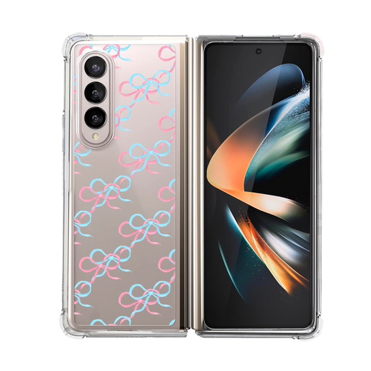 Android Flip / Fold Rearguard Hybrid - Coquette Pink & Blue Bow