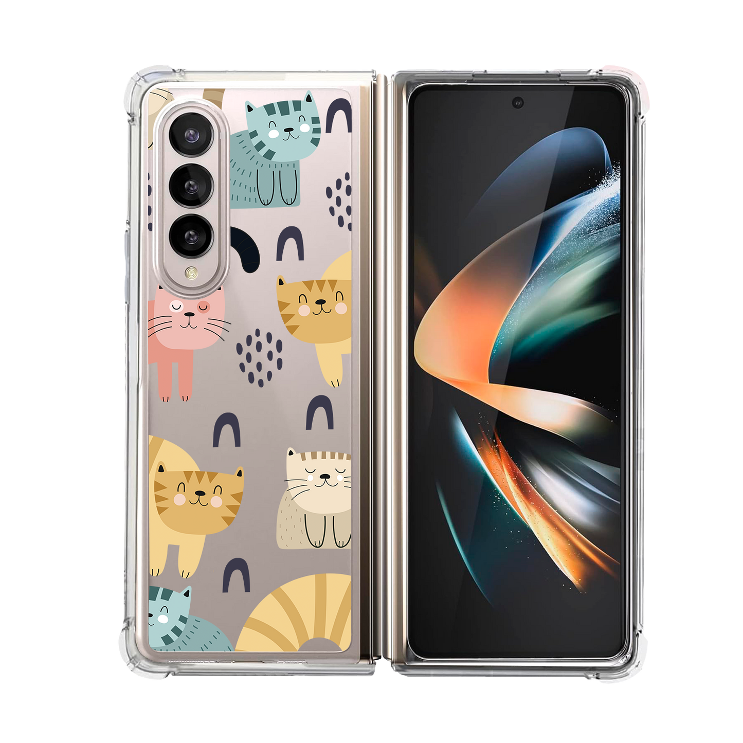 Android Flip / Fold Rearguard Hybrid - Rainbow Meow 1.0