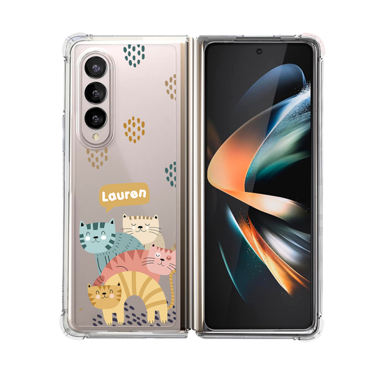 Android Flip / Fold Rearguard Hybrid - Rainbow Meow 2.0