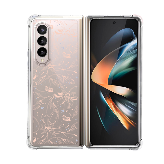 Android Flip / Fold Rearguard Hybrid - Sketchy Flower & Butterfly 1.0
