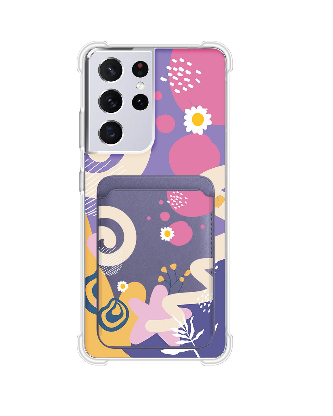 Android Magnetic Wallet Case - Abstract Flower 3.0