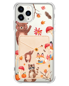 iPhone Phone Wallet Case - Autumn Animals