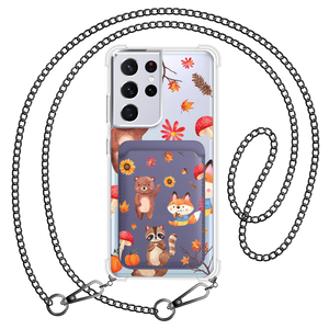 Android Magnetic Wallet Case - Autumn Animals