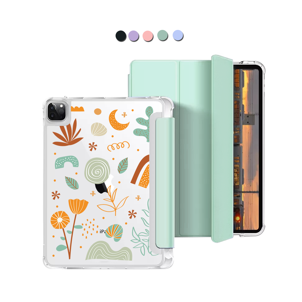 iPad Macaron Flip Cover - Autumn Botanical