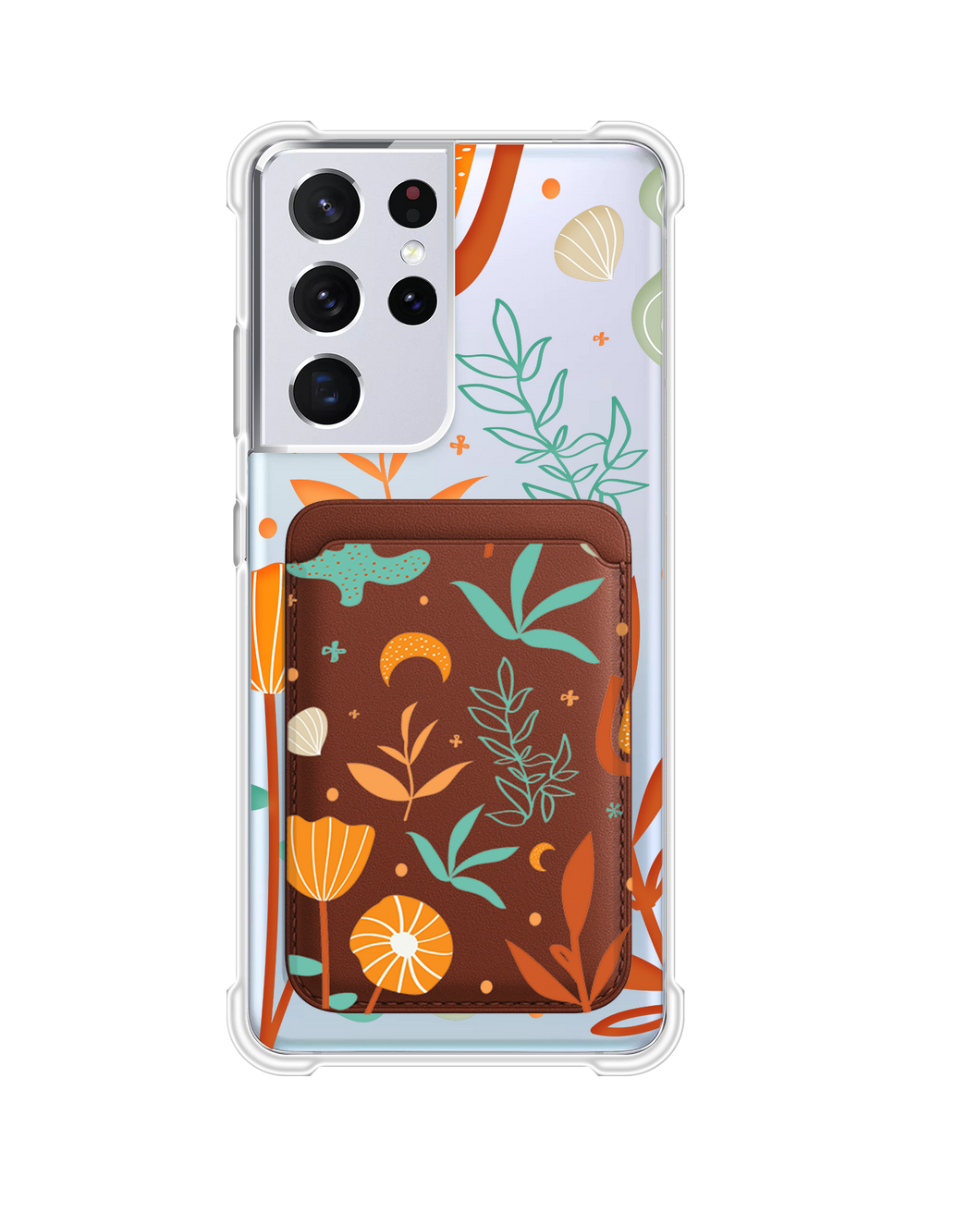 Android Magnetic Wallet Case - Autumn Botanical