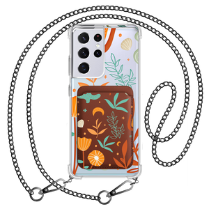 Android Magnetic Wallet Case - Autumn Botanical