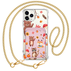 iPhone Magnetic Wallet Case - Autumn Animals