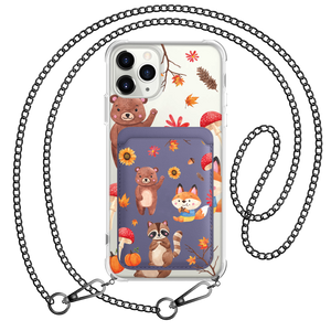 iPhone Magnetic Wallet Case - Autumn Animals