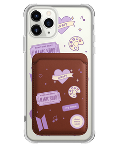 iPhone Magnetic Wallet Case - BTS Sticker Pack